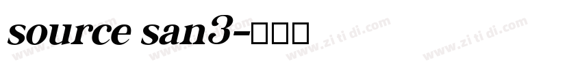 source san3字体转换